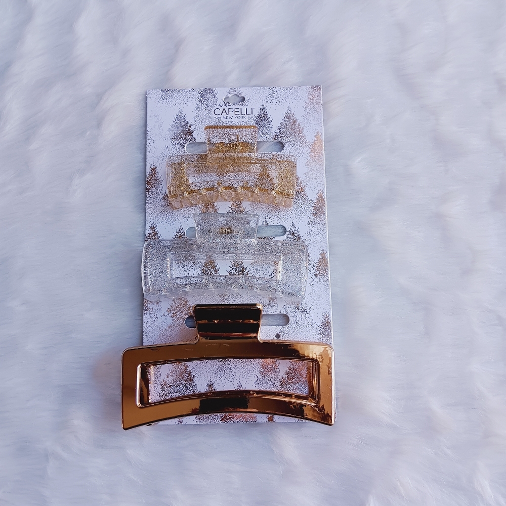 Glitter Hair Clip Accessories 3 pk